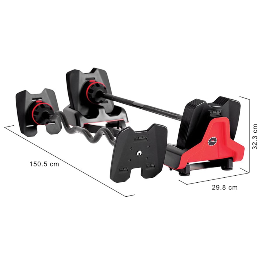 Barra Regulável BowFlex SelectTech 2080 - 9 a 36kg com Barra W