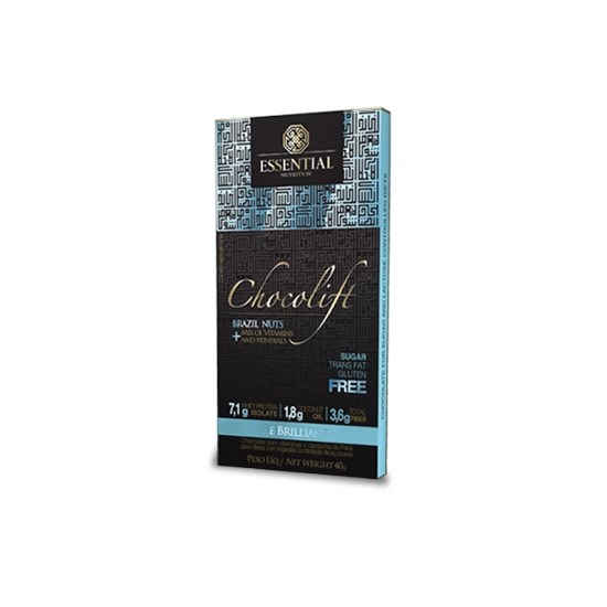 Chocolift Be Brilliant - 40G (Chocolate Proteico Com Castanha-Do-Pará)