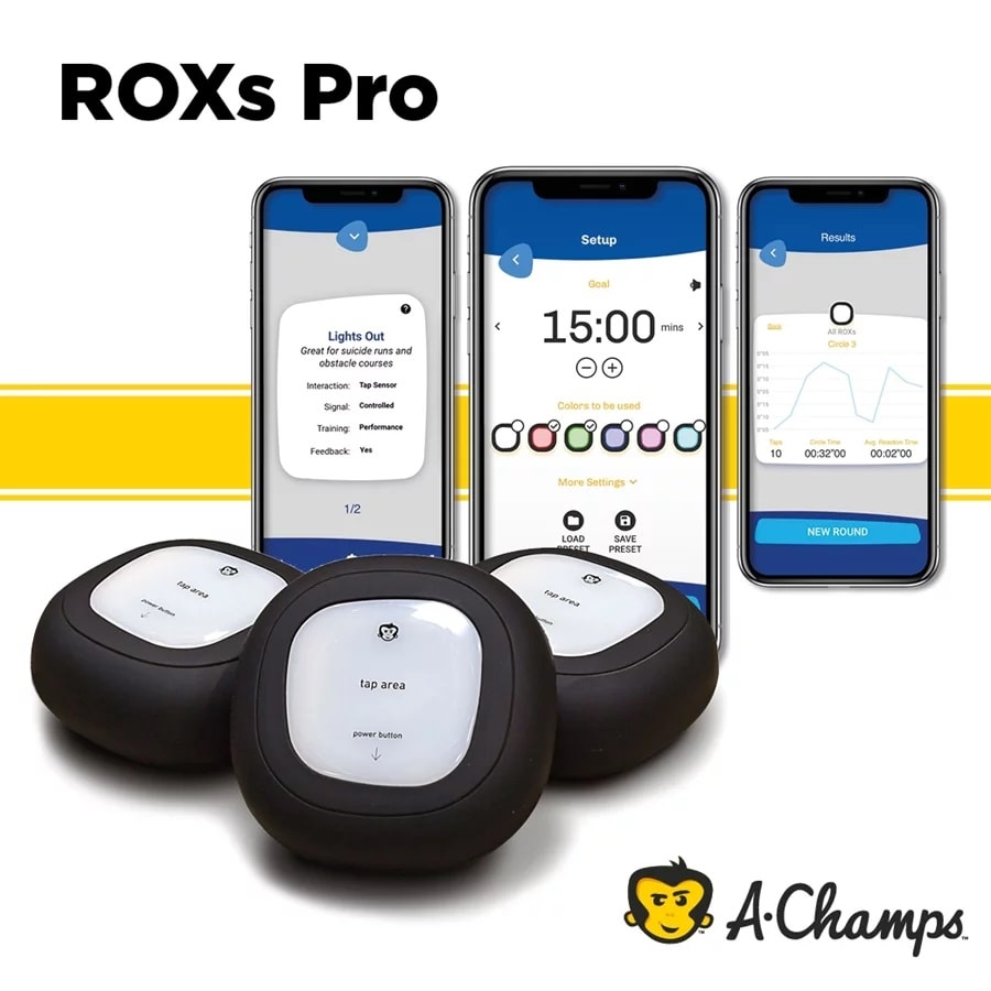 Kit 3 Luzes de Treinamento de Reação A-Champs Roxs Pro